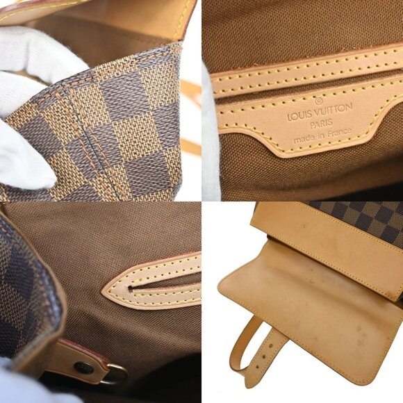 LOUIS VUITTON Logo Arlequin Backpack Bag Damier Ebene Brown N99038 23YH405 - Picture 11 of 15